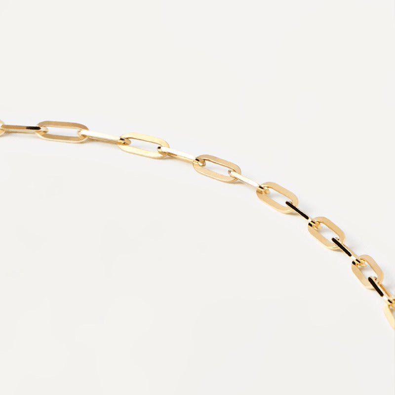 S925 Collier Argent Internet-célébrité StyleMinimalist Chaîne en orLight LuxuryNicheHigh-en