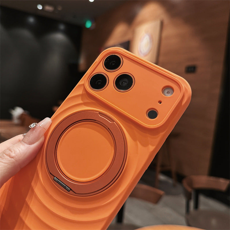 Étui de téléphone en silicone liquide à motif Wavy