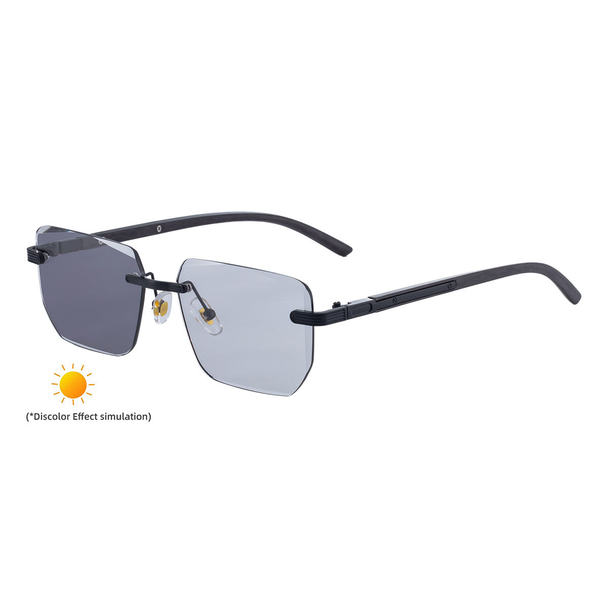 Lunettes de soleil sans cadre pour hommes haut de gamme