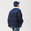 American Retro Patchwork Denim épaissi coton manteau rembourré hommes