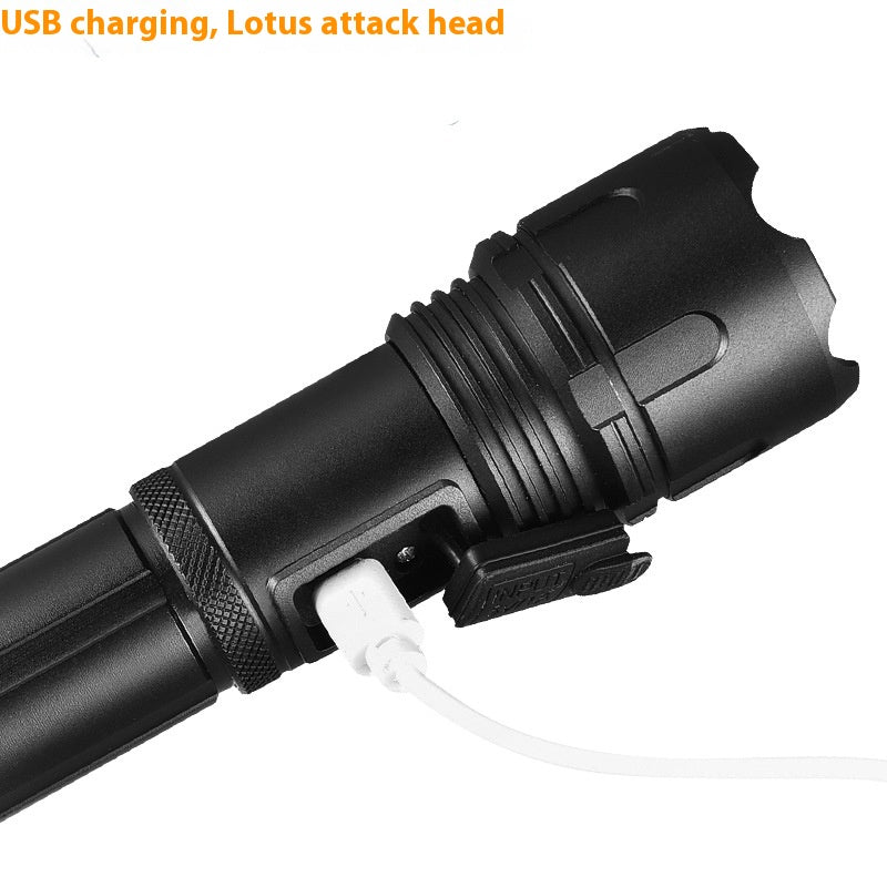 Lampe de poche rechargeable Strong Light Focusing Outdoor