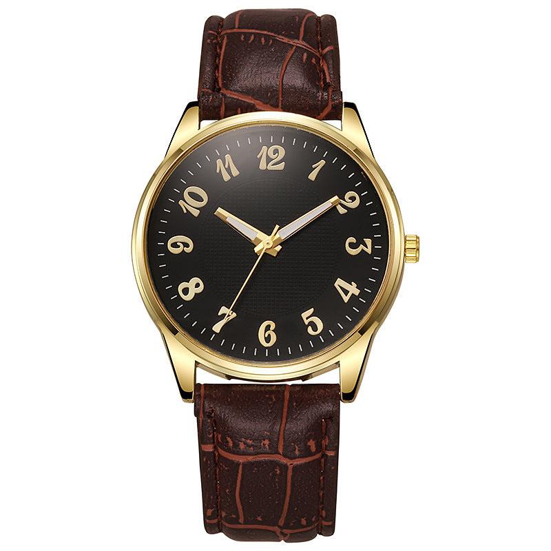 Quartz Hommes Style Business Alliage Lumineux Wristwatch de luxe avec une sensation de bracelet en cuir
