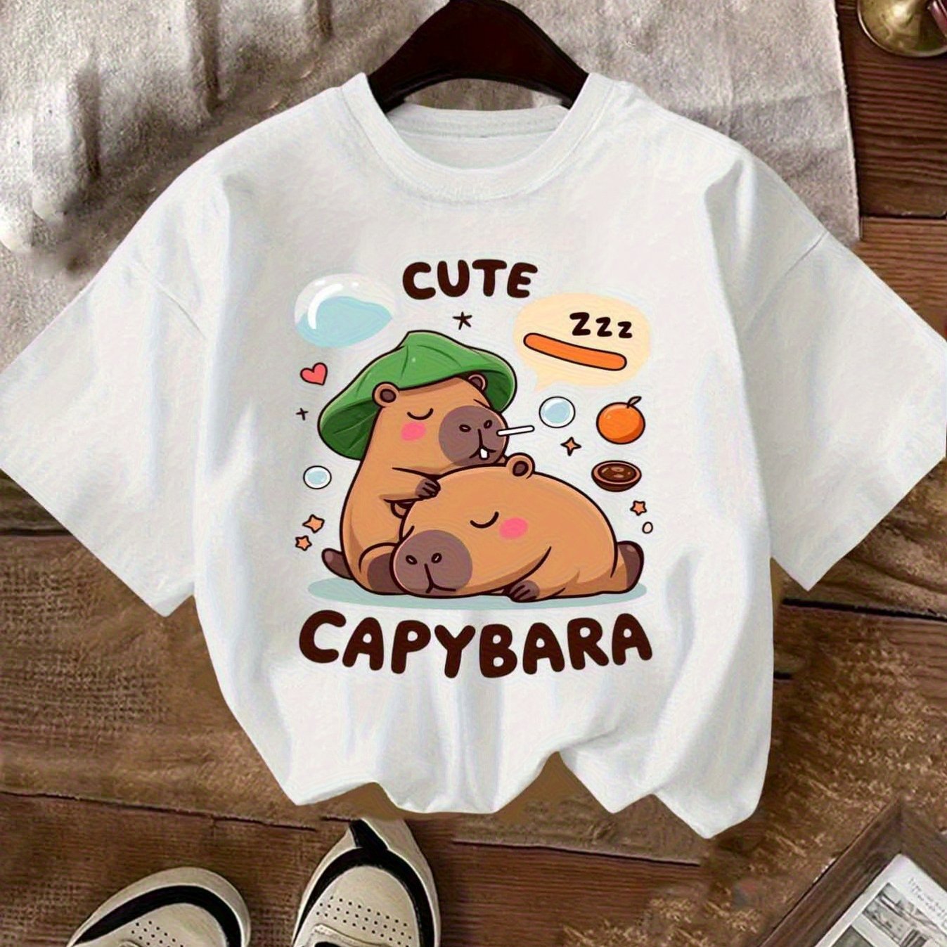 T-shirt à col rond occasionnel d'été pour enfants