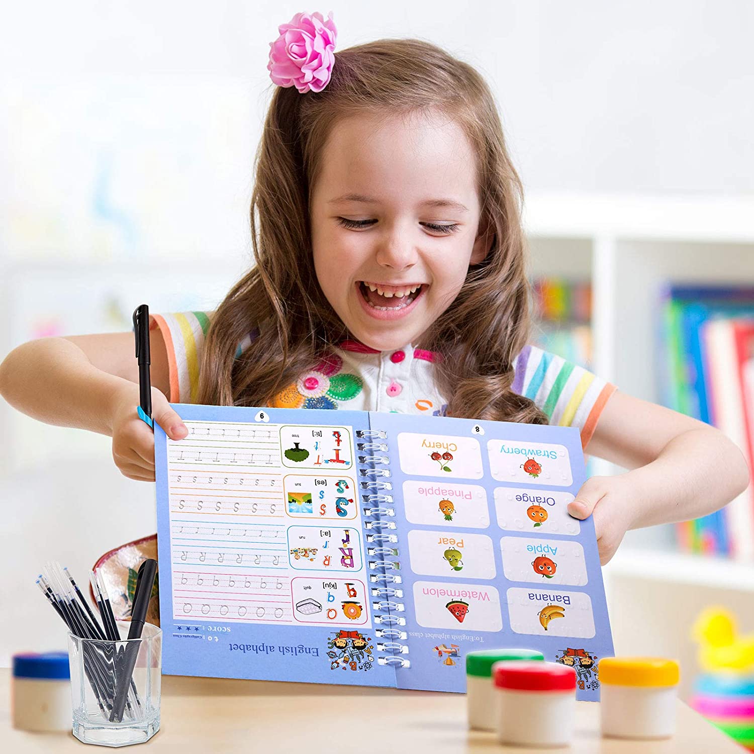 Livre de copie Enfants écrivant Sticker Pratique Français Livre de copie