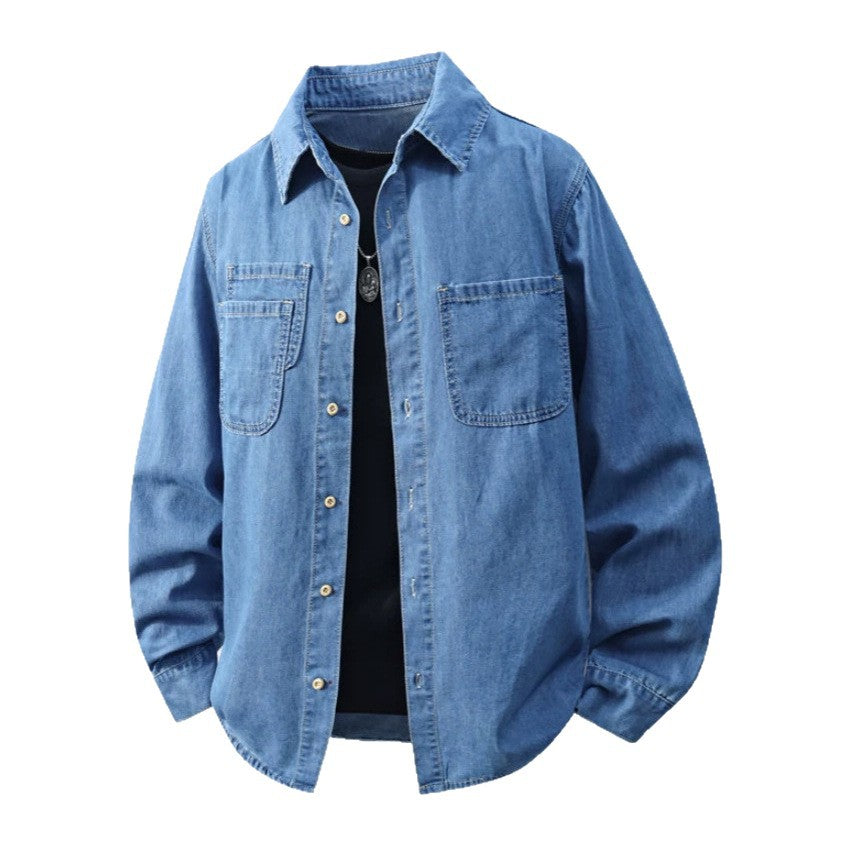 Veste Homme Vintage Denim à manches longues style américain