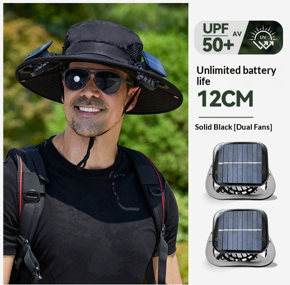 Chapeau d'éventail de pulvérisation Cooling Sunshade Chapeau Fisherman