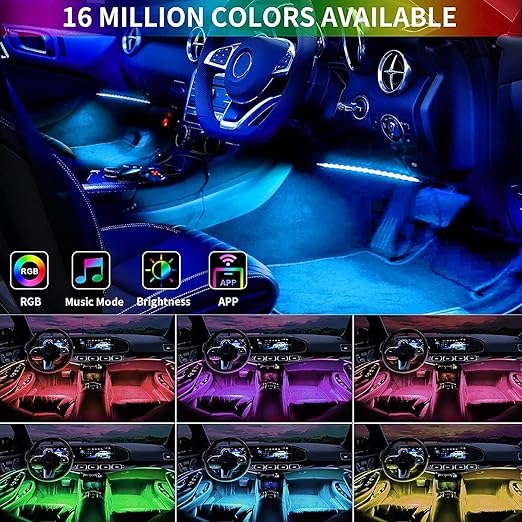 Kit de lumières de bande LED de voiture