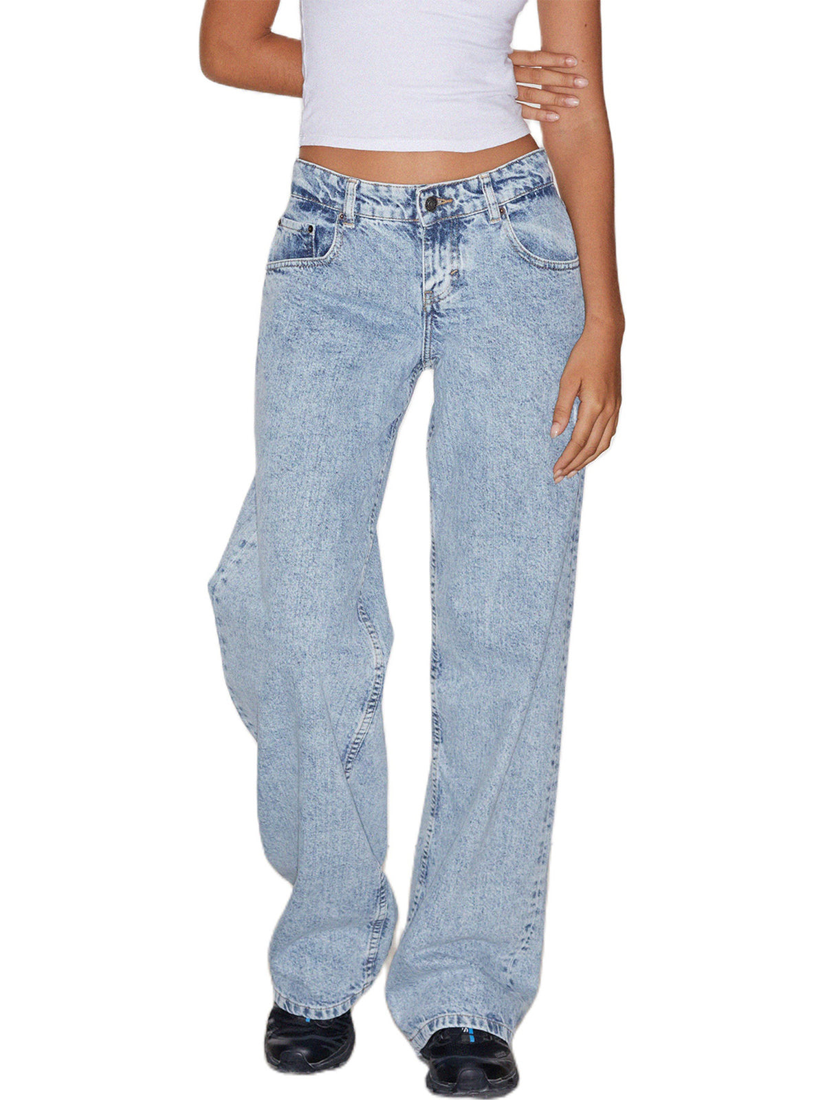 Exclusive pour les femmes européennes et américaines Denim Amazon Ladies Straight Jeans