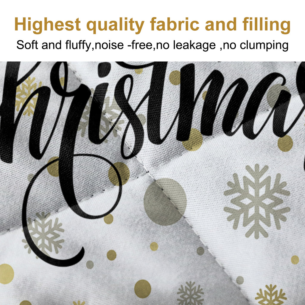 Christmas Bedding Set Patch Theme Microfiber Soft Lightweight Merry