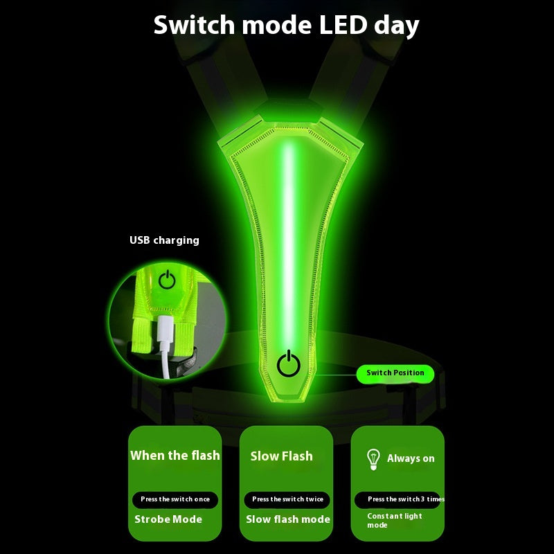 Course de nuit et vélo Veste réfléchissante avec Glow rechargeable