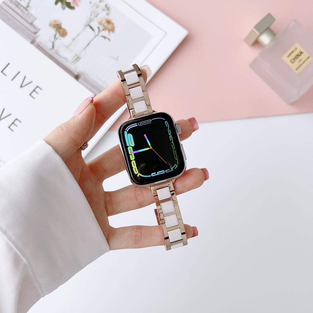 Bracelet de montres en céramique en acier inoxydable