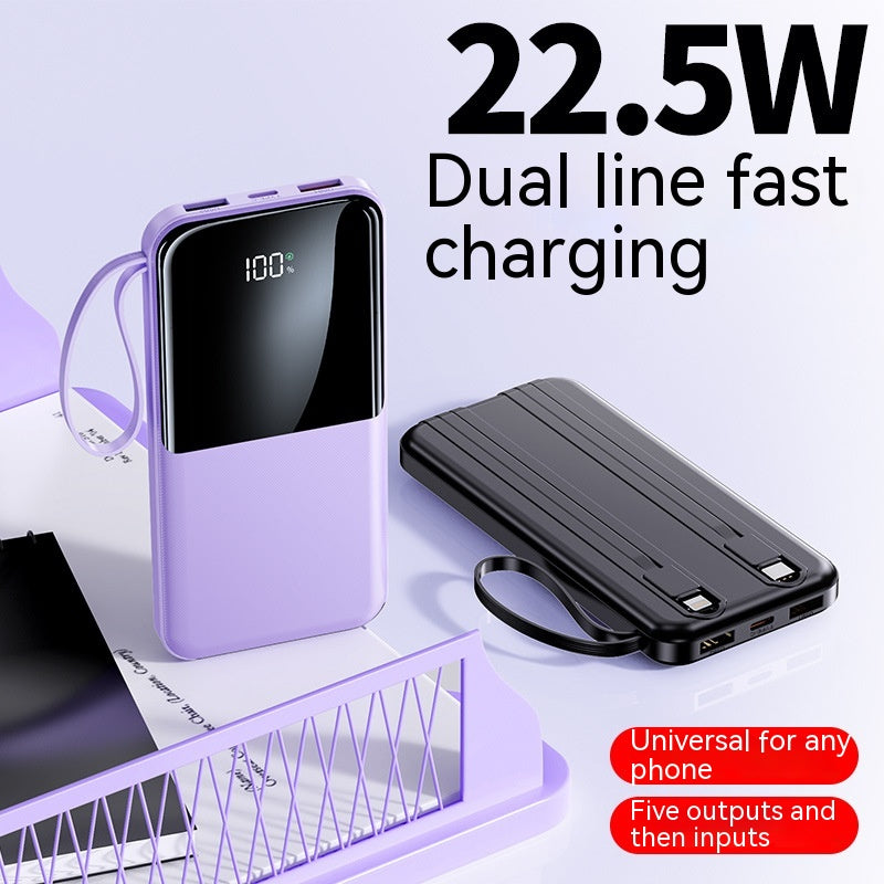 Charge rapide avec câble 20000mAh Grande capacité Portable Portable Power Pack