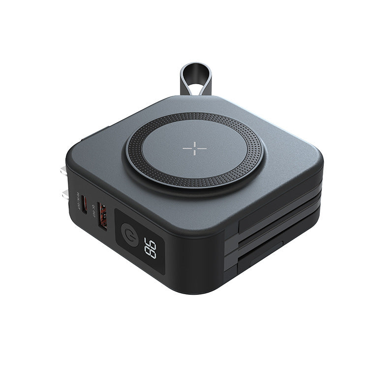 Banque de puissance sans fil magnétique Cinq en un