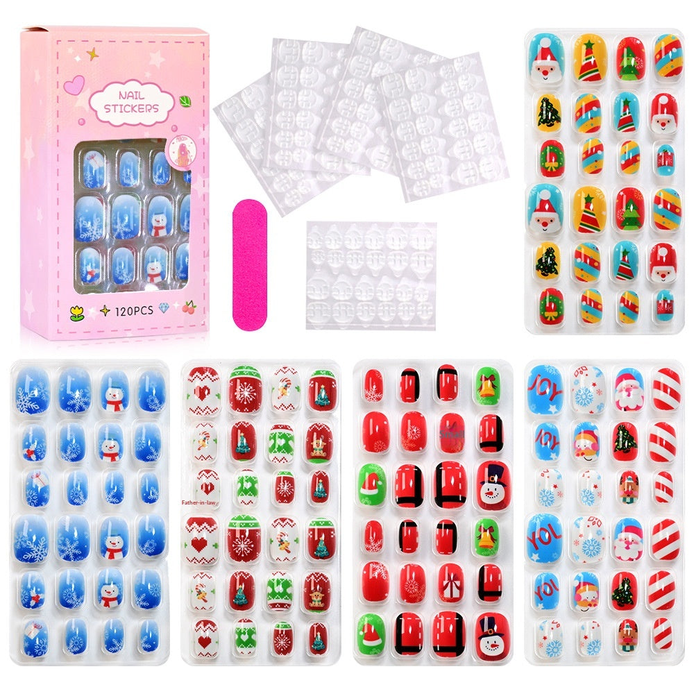 Set d'art à ongles pour enfants de style océan-océan de 120 pièces