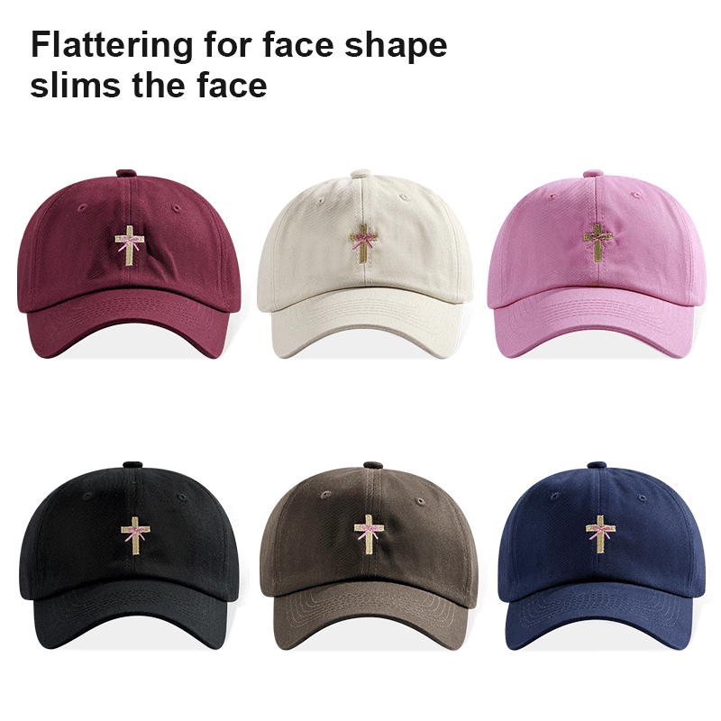 Religieux Christian Cross Bow Broderie Vintage Casual Unisexe Baseball Chapeau de papa