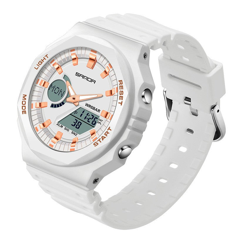 Multifonctionnel Sports Waterproof Double Display Montre électronique