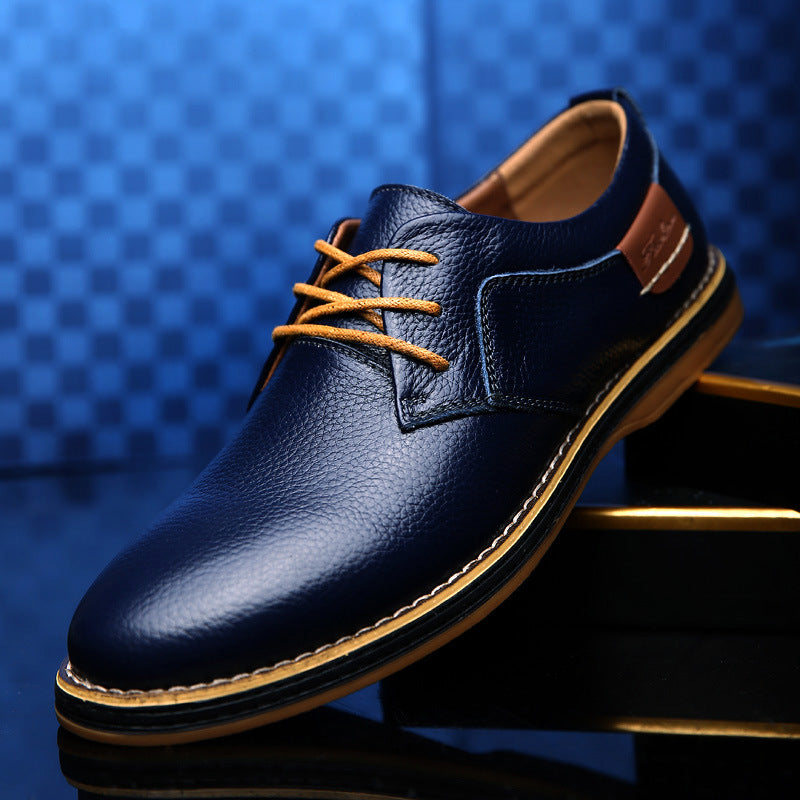 Chaussure en cuir casual avec pointure à la main