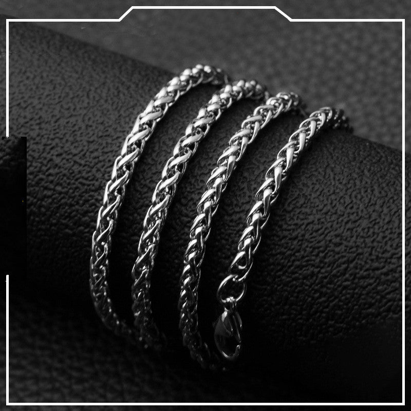 Colliers en acier titane pour hommes
