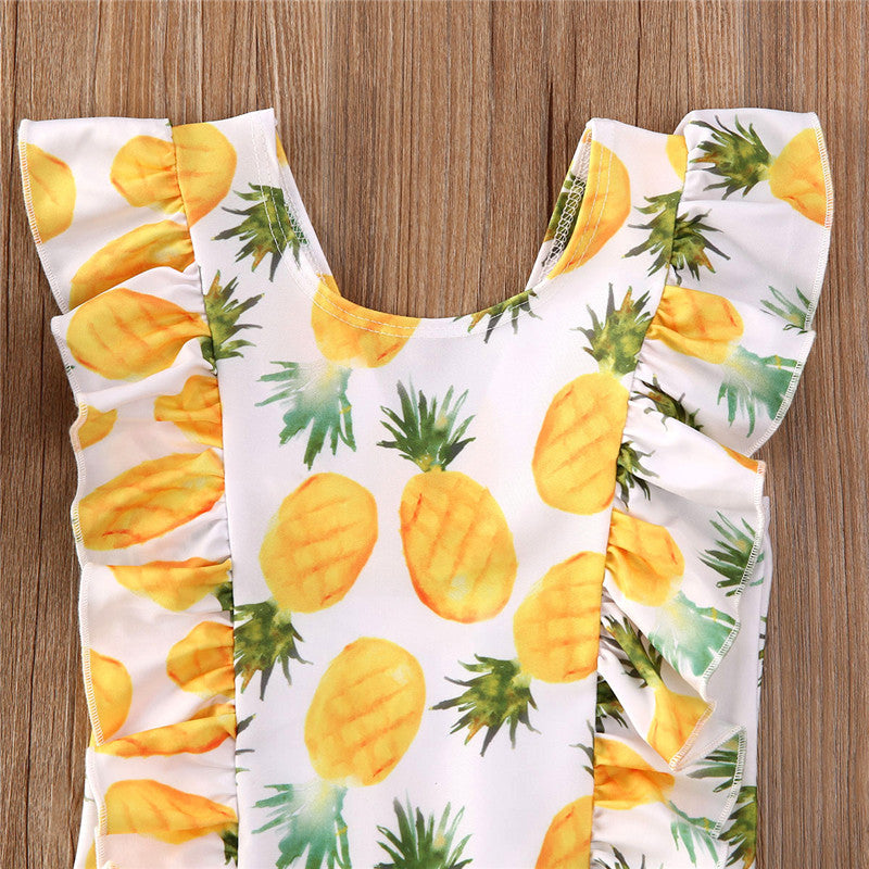 Maillot de bain à manches simples imprimé