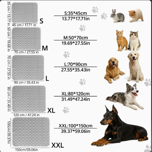 Matelas de refroidissement de la soie glacée pour chien