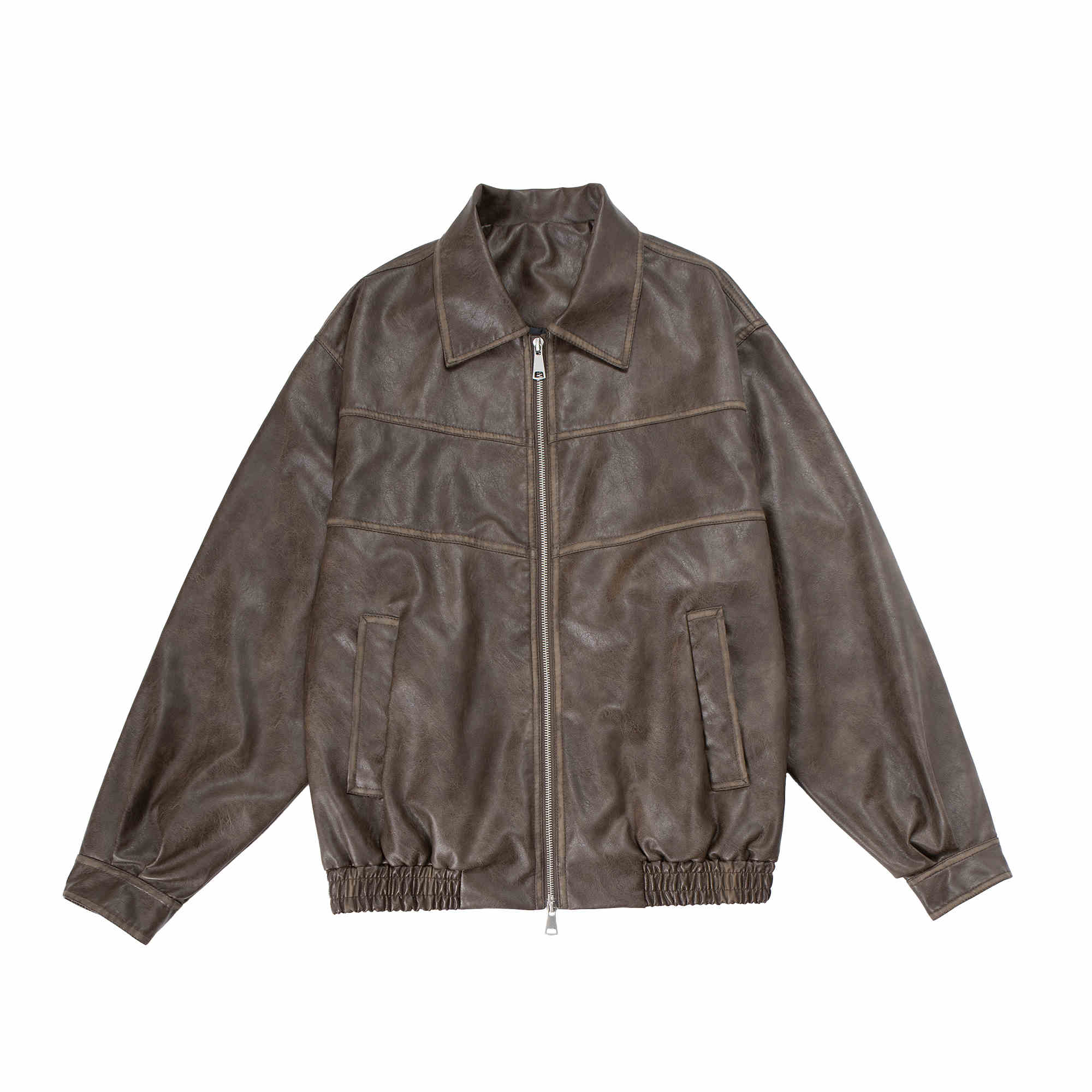 Veste en cuir retro japonais Loose High Street