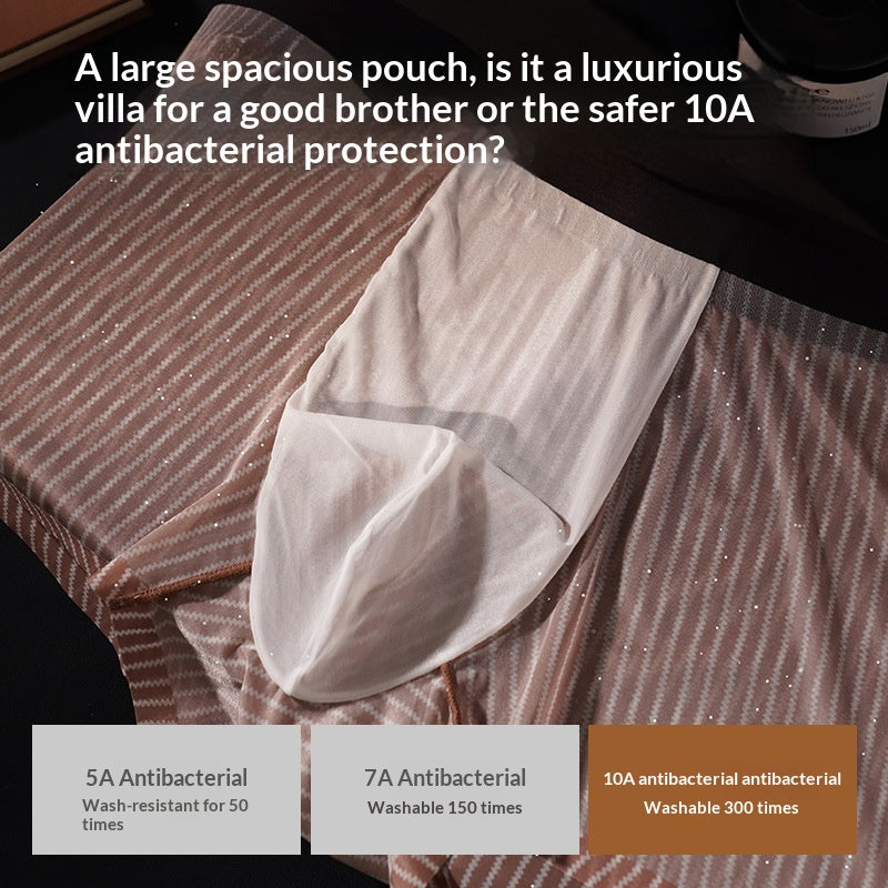 Slip de boxeur en soie glacée pour hommes