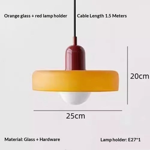 Lampe de lit en verre créatif Vintage vert pendentif lumière