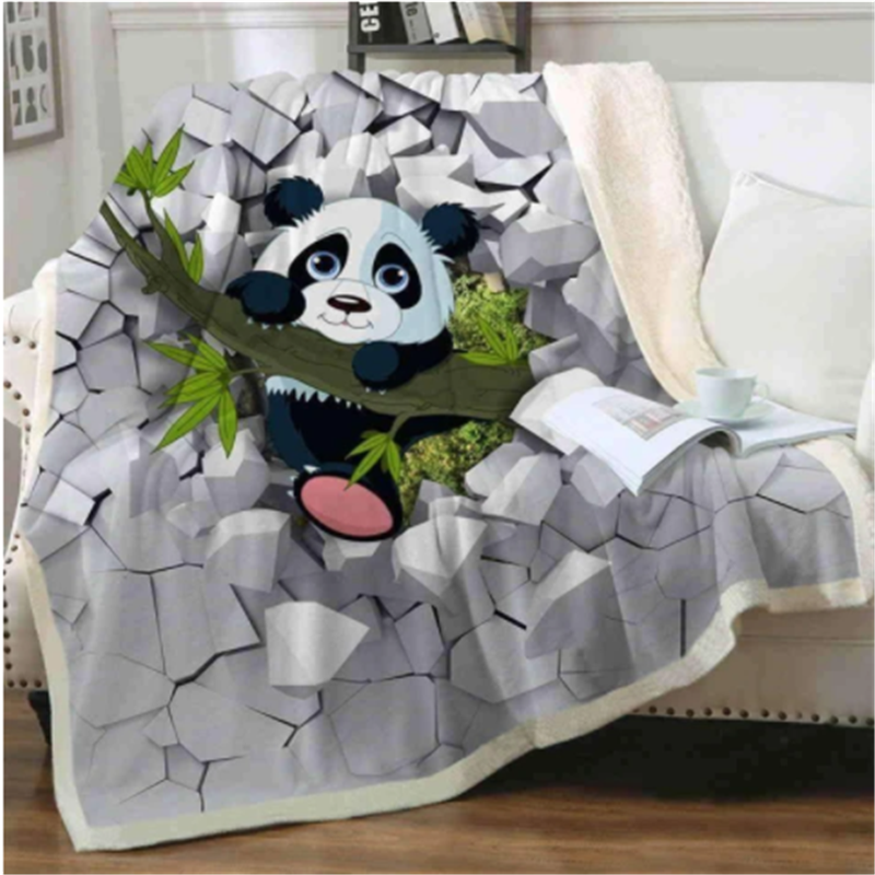 Couverture flanelle de la série Panda