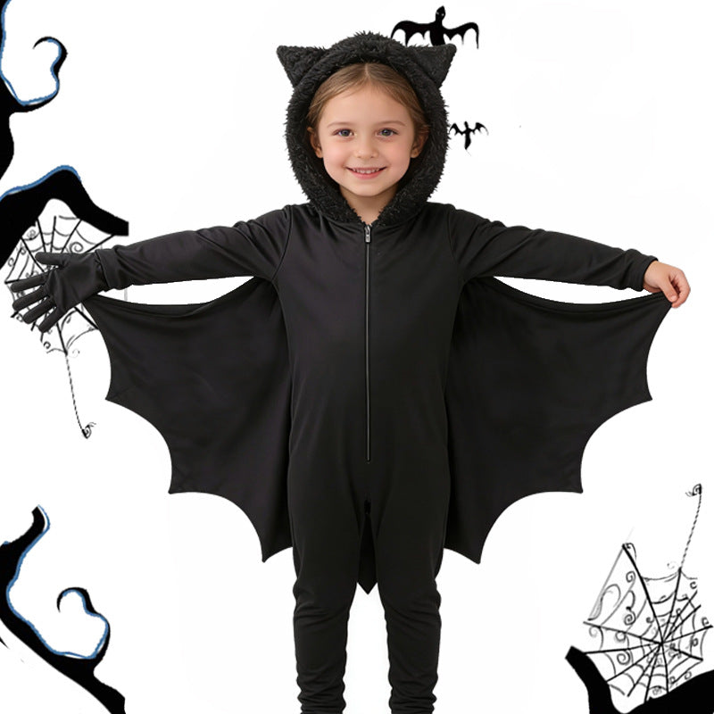 Costume de performance pour enfants Combinaison de saut Style Bat-wing