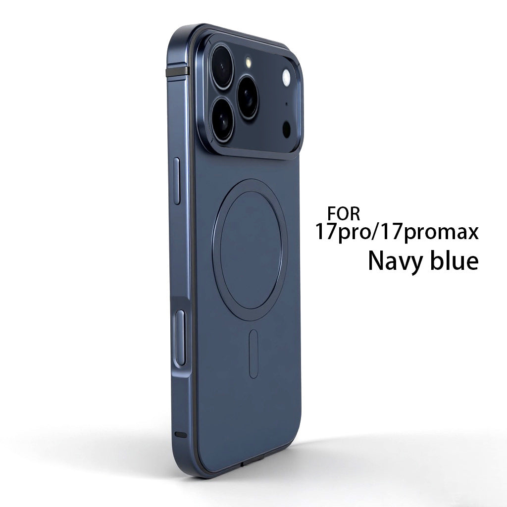 Boîtier magnétique couleur originale avec cadre métallique pour téléphones