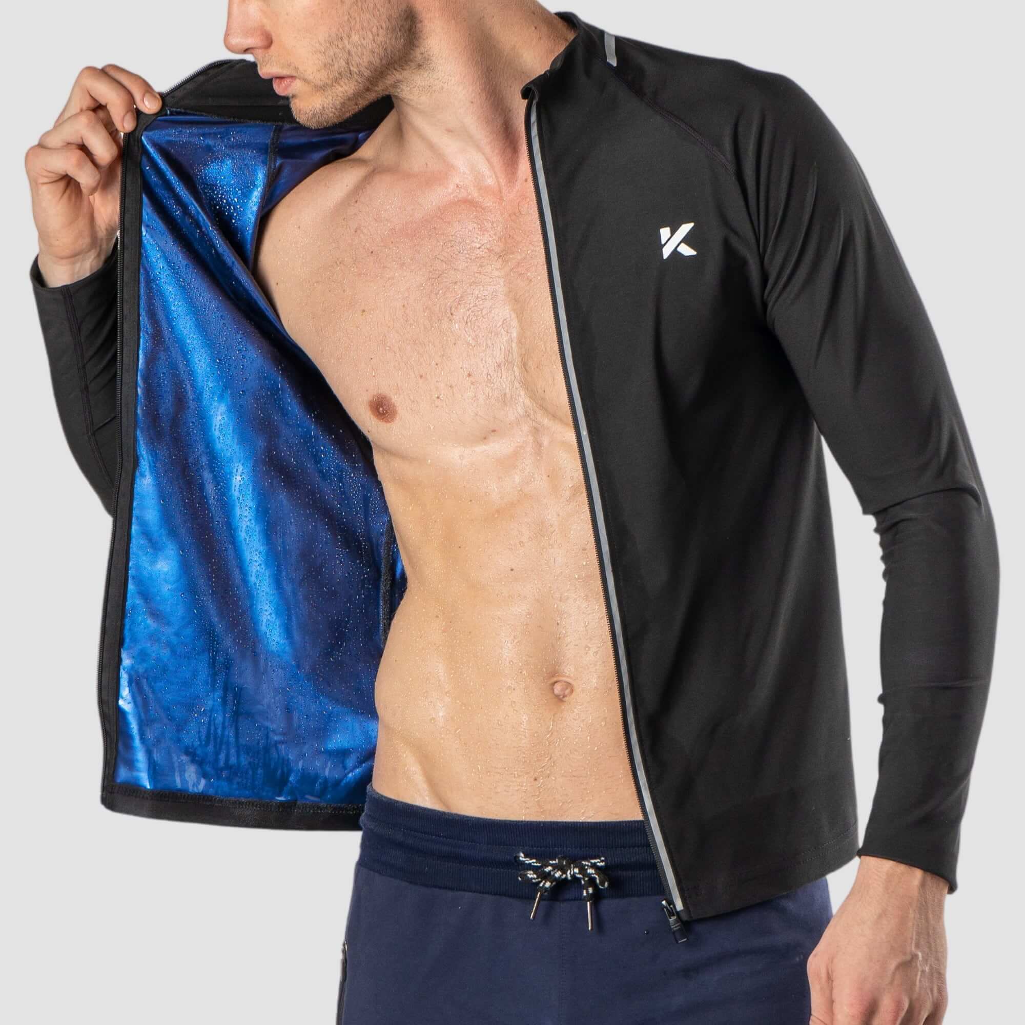 Veste Kewlioo Pro Sauna pour hommes Zip complet pour Amazon