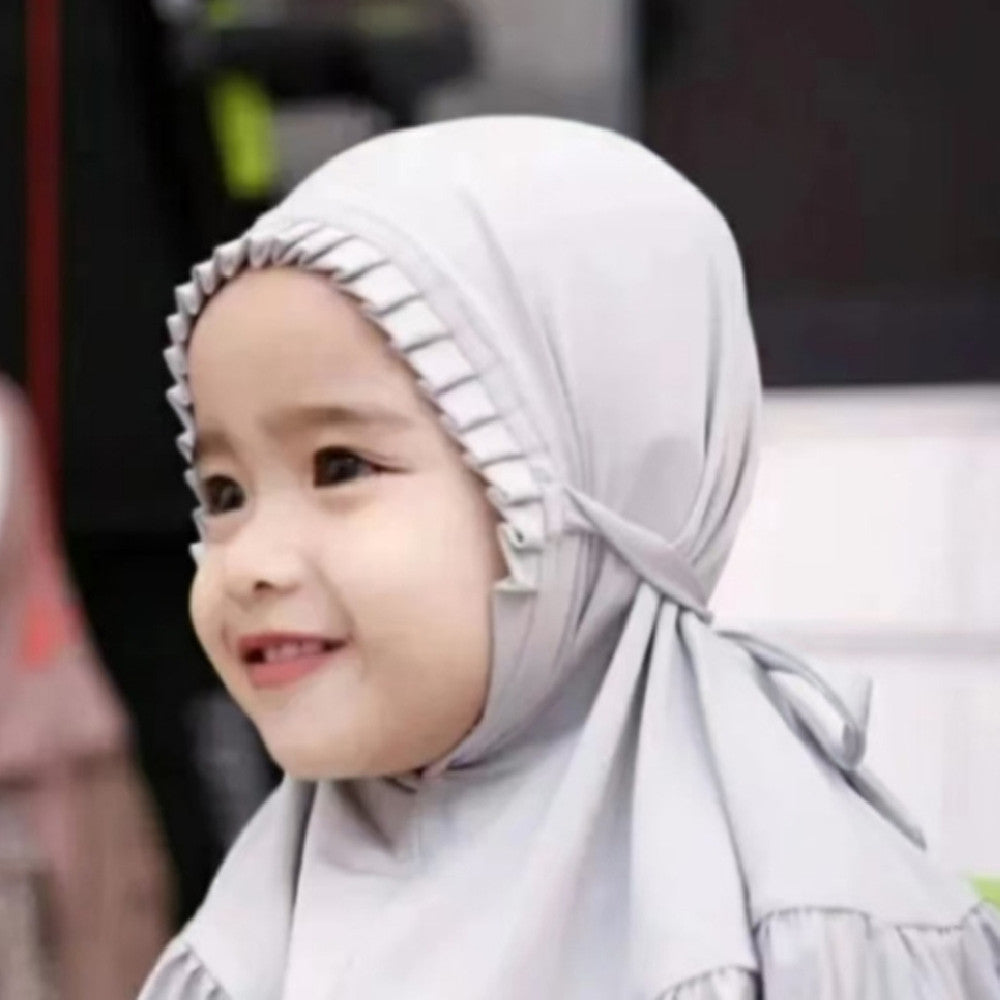 Filles Mode Personnalité Pure Couleur Ruffles Headscarf