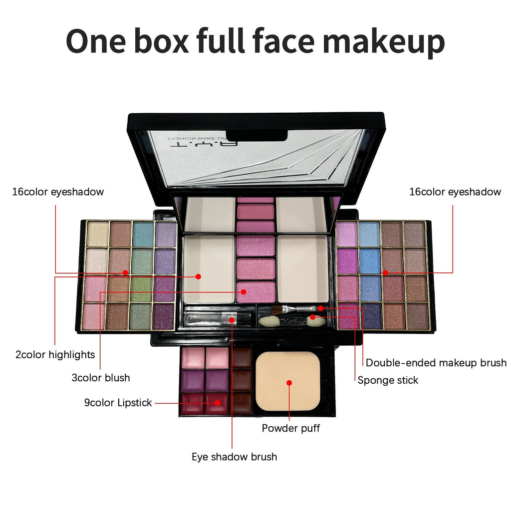 A Tianya Cosmetics 46 couleurs jeu de paupières perles avec puff