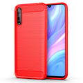Brushed fibre de carbone modèle silicone coque souple