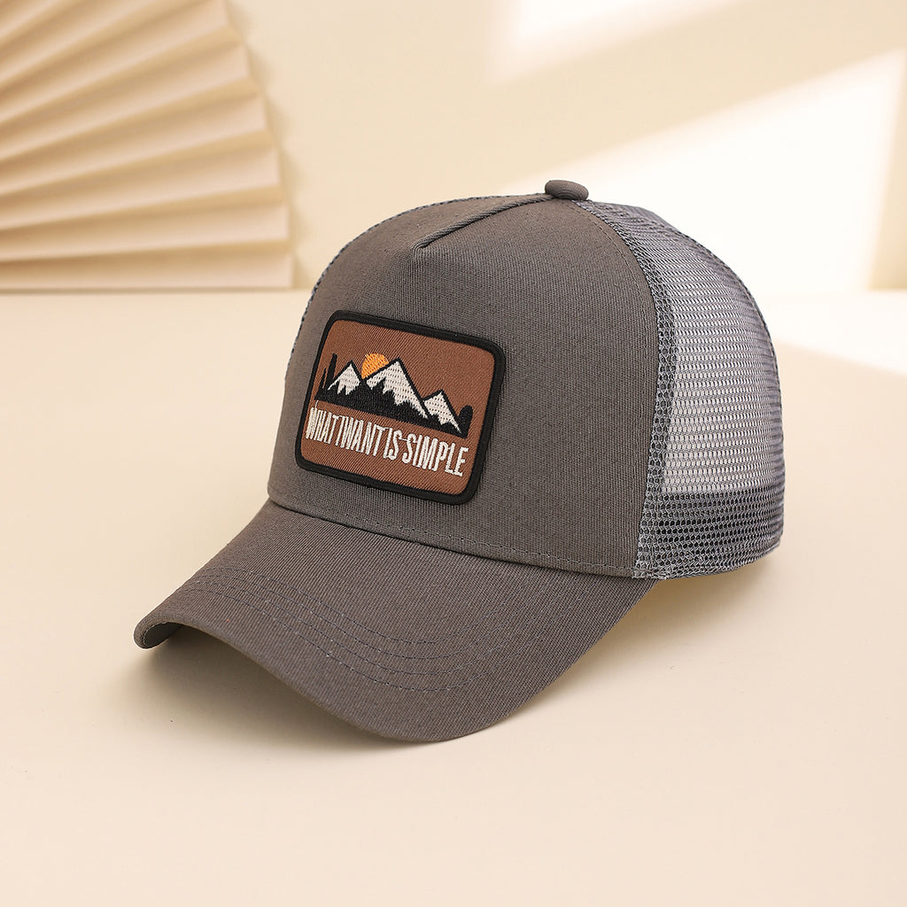 Patchwork homme Sunset Mountain Mesh Casquette de baseball