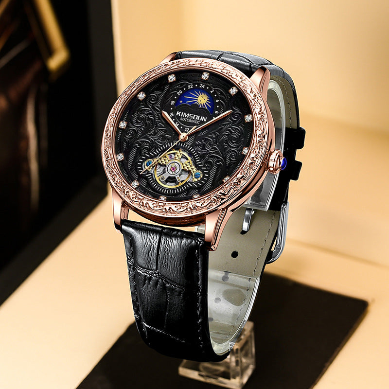 Tourbillon Montre mécanique haut de gamme hommes d'affaires