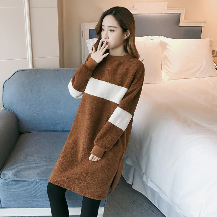 Robe d'allaitement en peluche