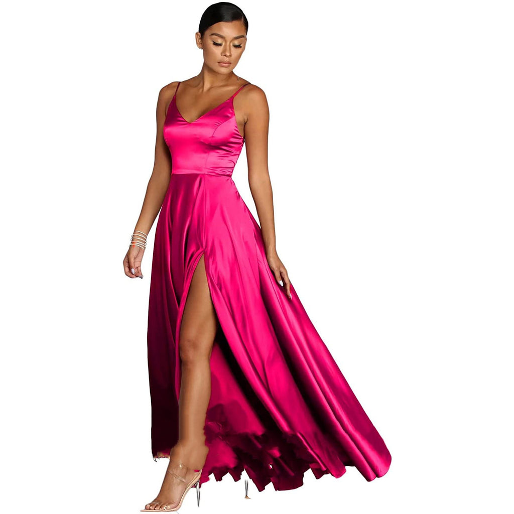 Robe longue de tempérament polyvalent pour femmes