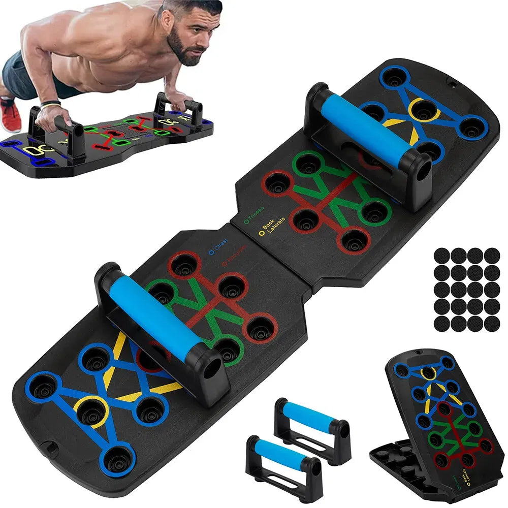 28 en 1 Push Up Rack Board System Fitness Workout Train Home Gym Exercise Stands