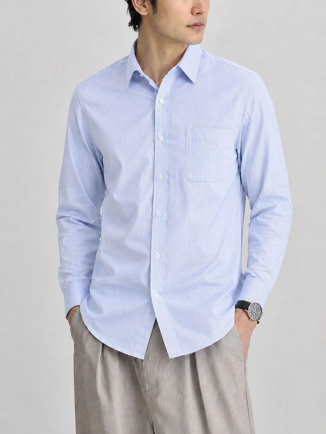 Chemise - Chemise décontractée pour homme à manches longues pleines en plein air