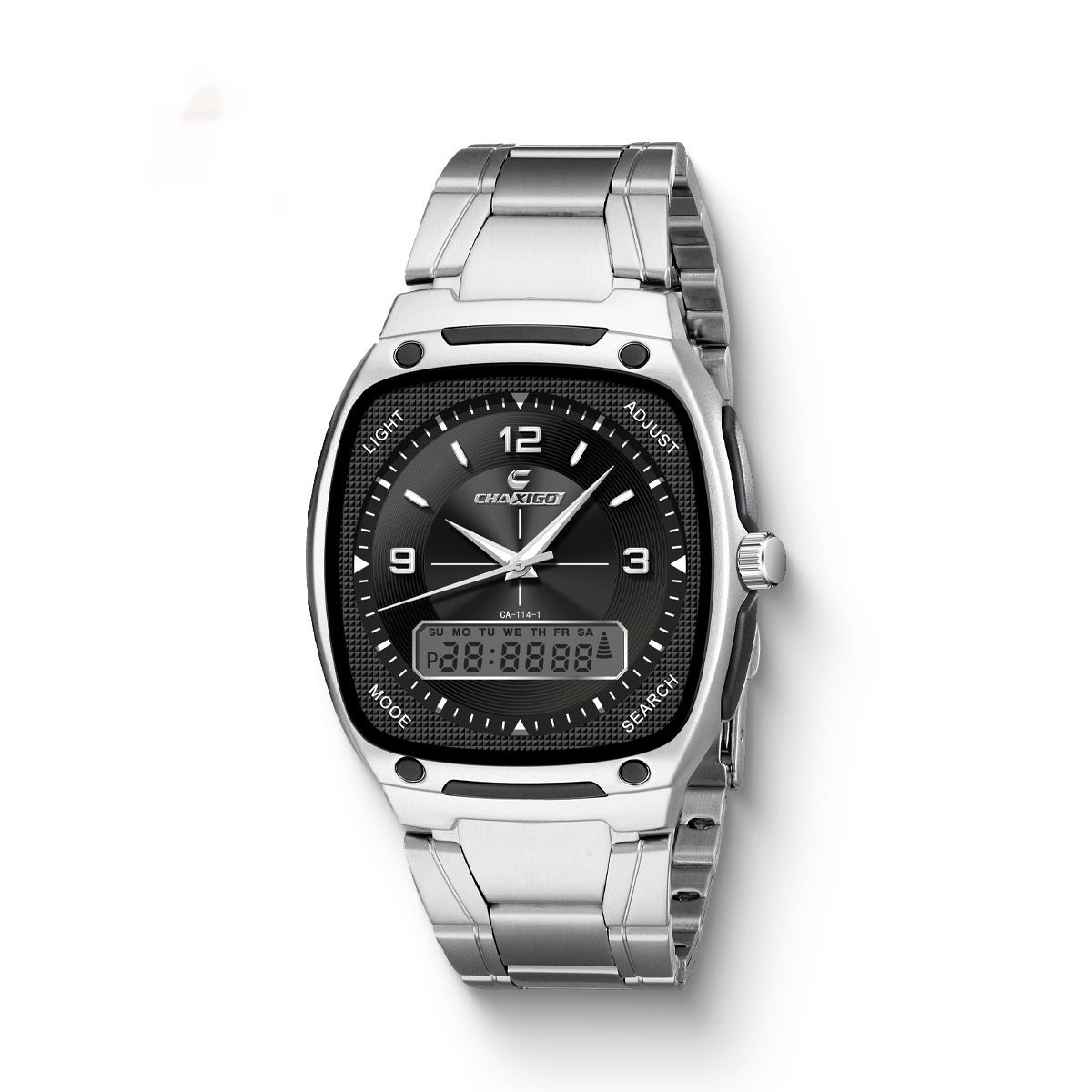 Montre Quartz en alliage homme avec un bracelet en acier