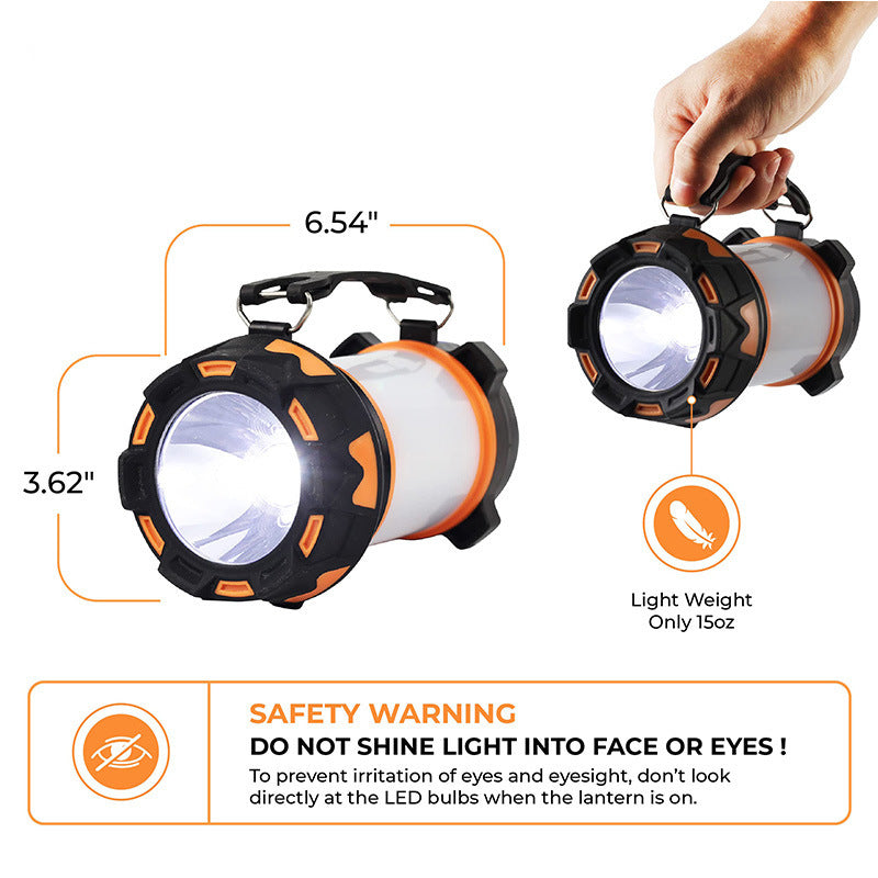 Six modes 3600mAh Batterie Lithium intégrée Lumière de camping extérieure