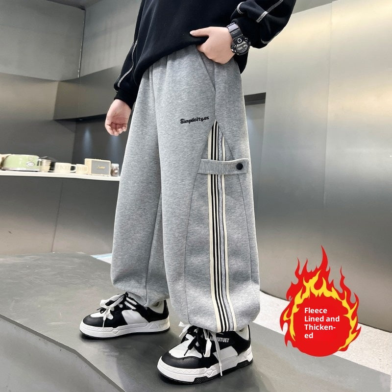 Sweatpants à jambes droites de mode pour garçons