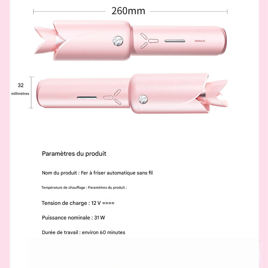 Boucleur Automatique Sans Fil 32 Mm Fer A Boucler Pour Grandes Ondulations Portable Et Ele