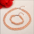 Collier de perles d'eau douce Bracelet deux pièces