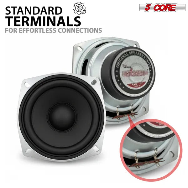 5 Core 4 Inch Subwoofer 200W Auto Audio Sub Woofer 4 Ohm Deep Bass Remplacement Haut-parleur