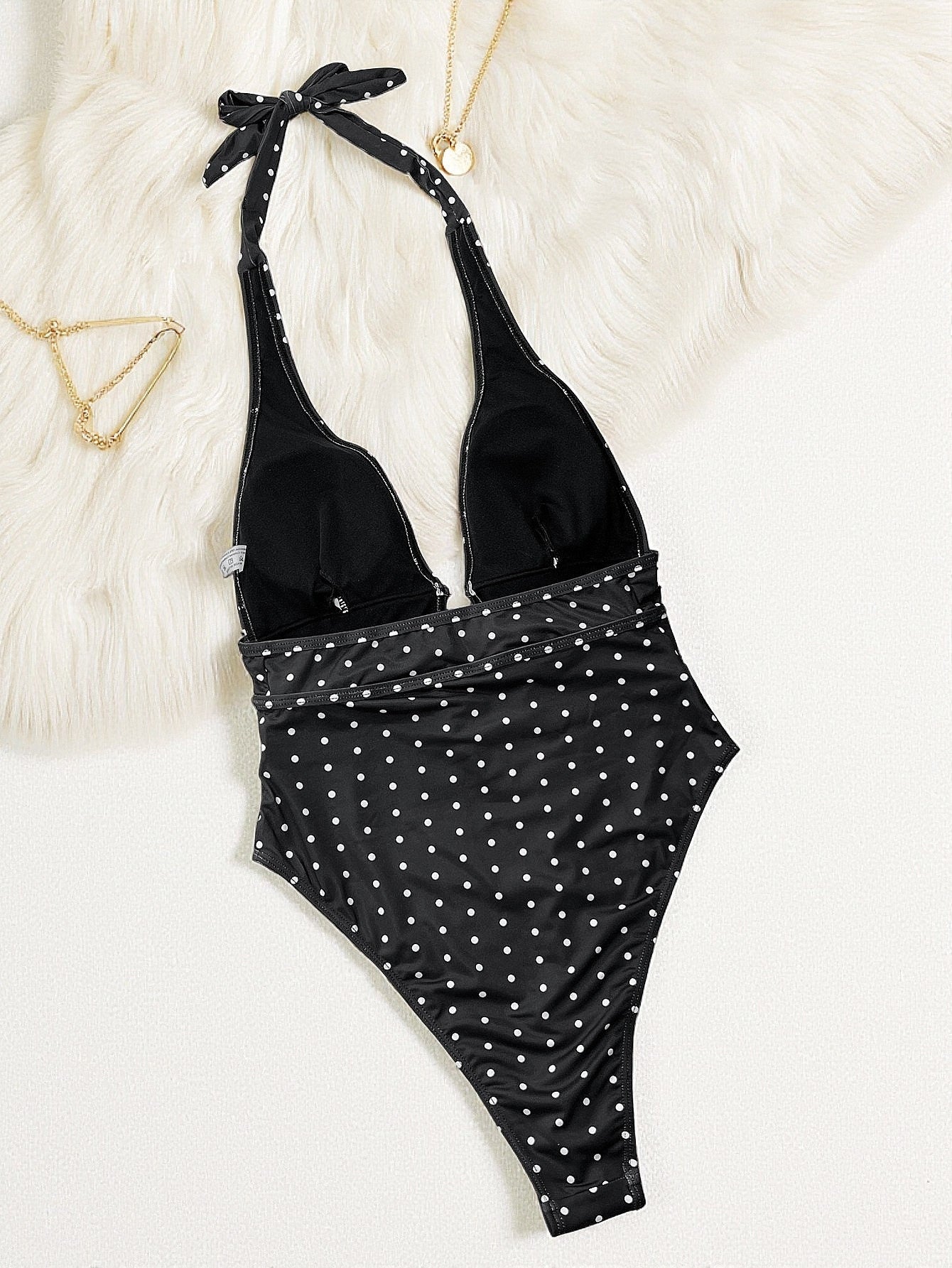 Imprimé Polka-dot Confortable et flatteur de figure Maillot de bain en une pièce