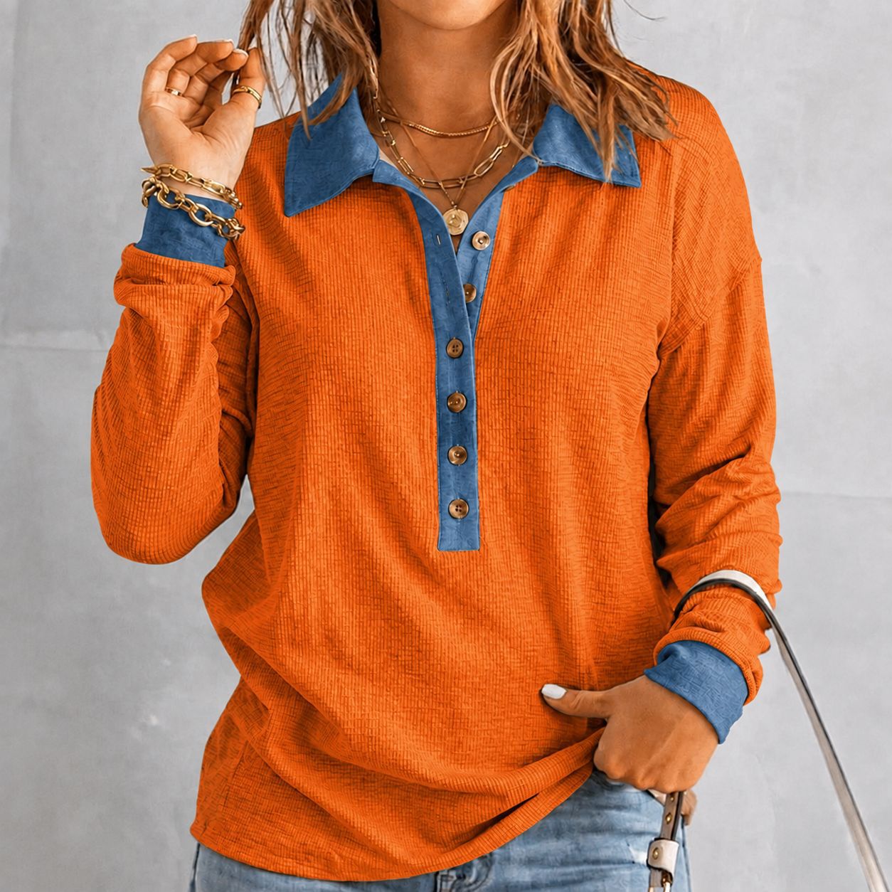 Chemise de travail à manches longues pour femmes