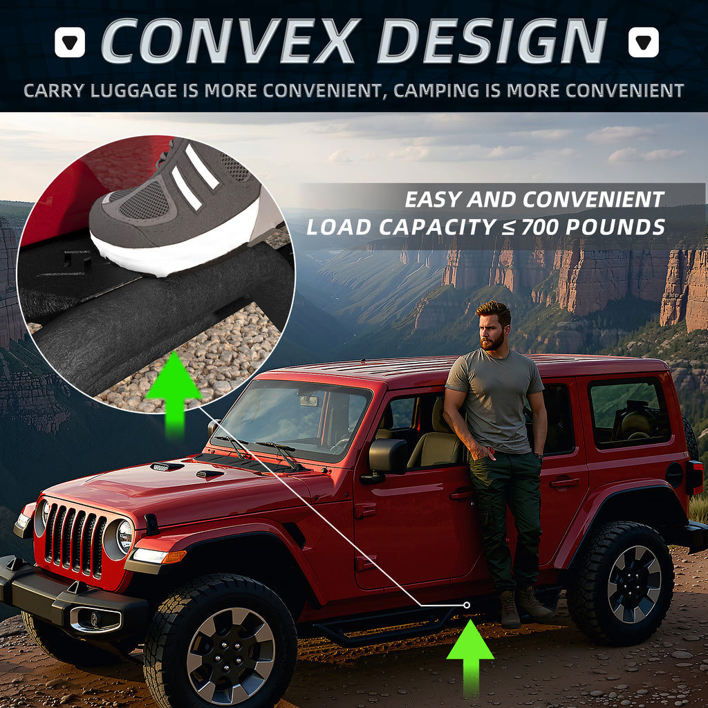 Planches de course Nerf Barres marches latérales pour 07-18 Jeep Wrangler JK Unlimited 4 Door