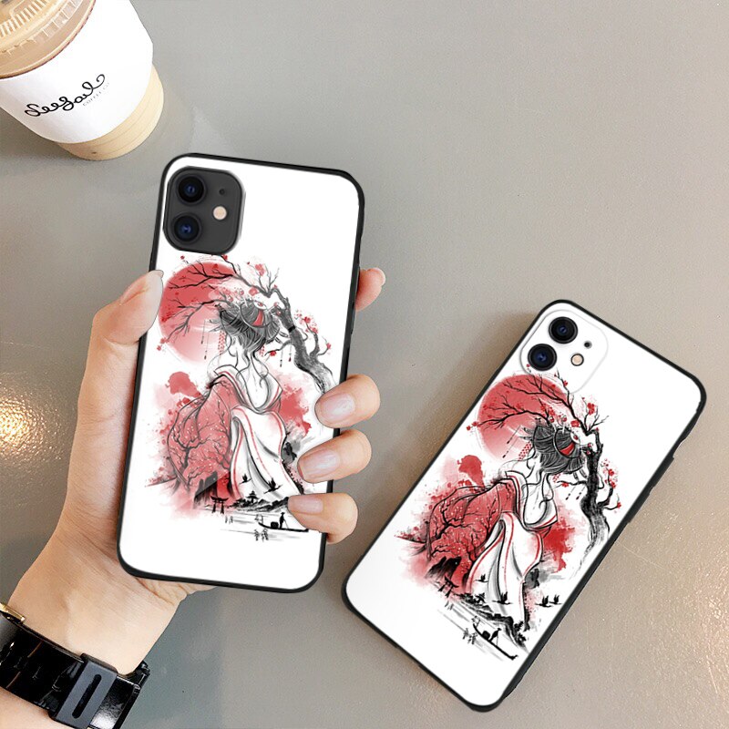 Geisha Dreamland Verre trempé Soft Silicone Phone Case